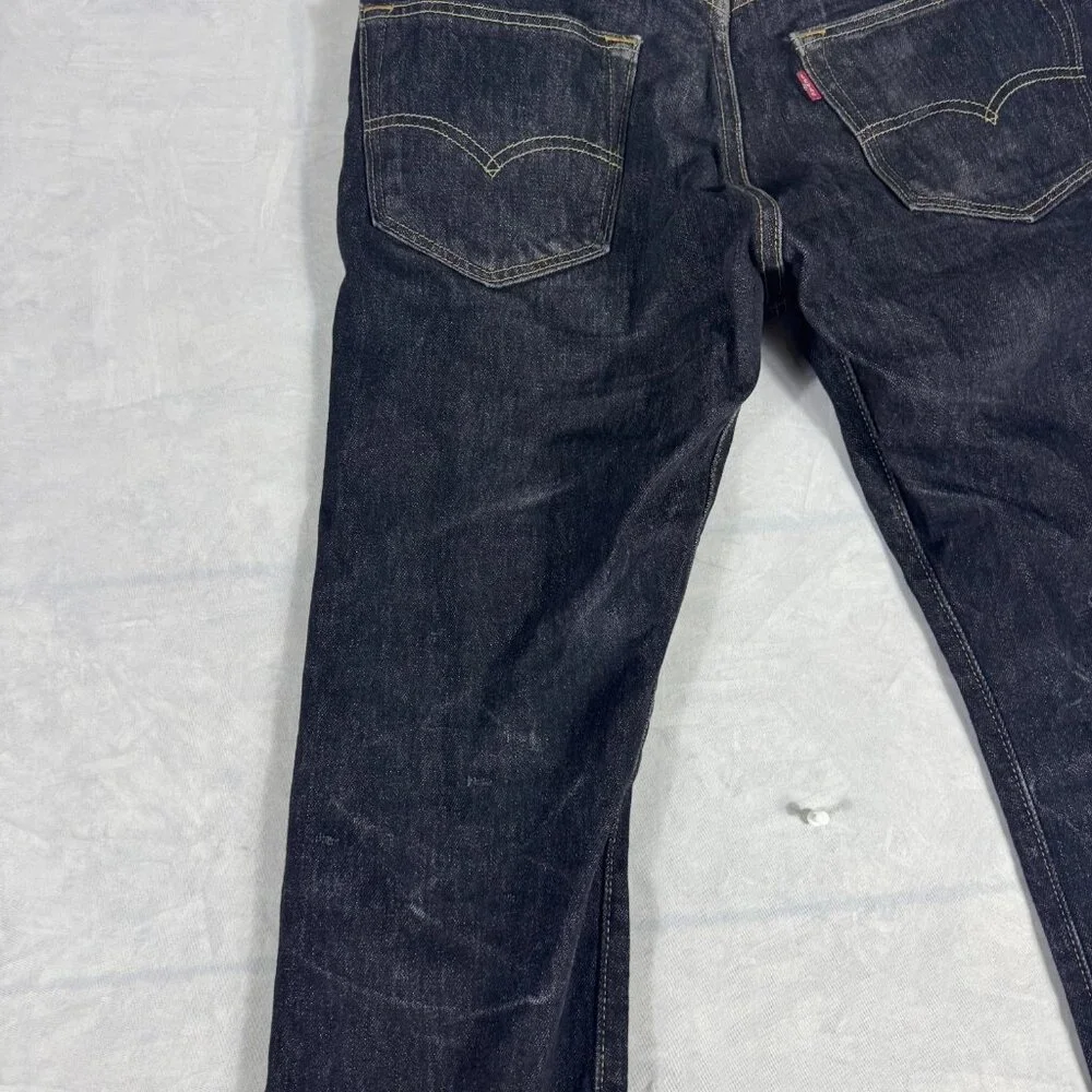Levi's 501 Men's Straight‎ Jeans Blue Denim Washed Distressed 5-Pocket W33 L32